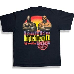 Rare Vintage 1997 Mike Tyson vs Holyfield Fight Promo T-Shirt